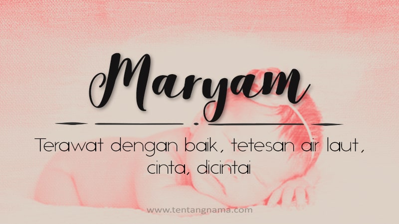 Arti Nama Maryam - Maryam