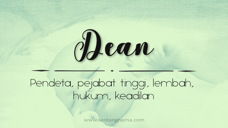 Arti Nama Dean - Dean