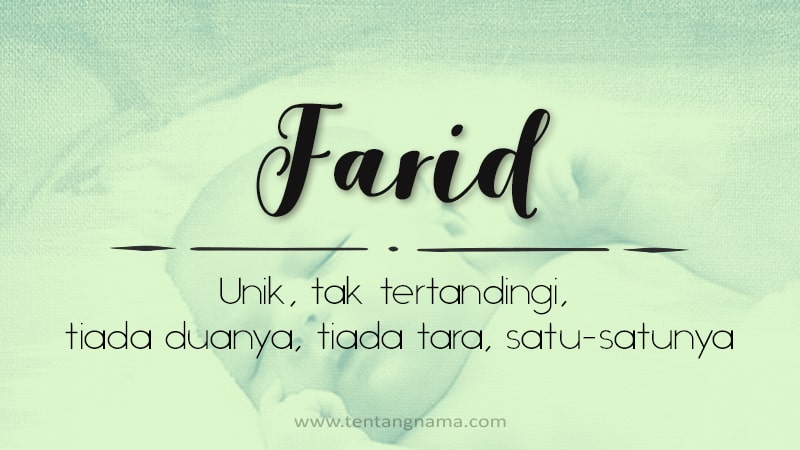 Arti Nama Farid - Farid