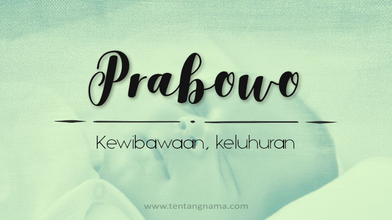 Arti Nama Prabowo - Prabowo